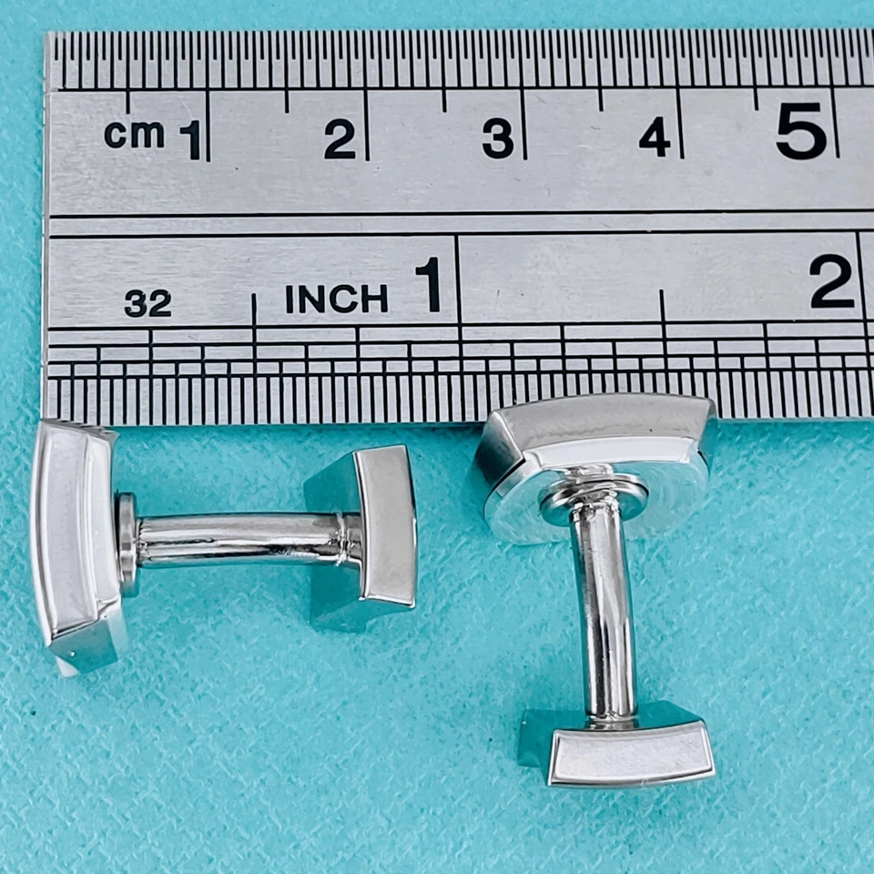 Tiffany & Co. Tiffany 1837 Cufflinks Cuff Links Galaxy Gray Titanium & Silver925 - Image 3 of 4