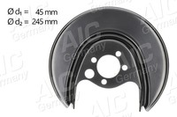 Spritzblech Bremsscheibe AIC 56159 Stahlblech FüR VW Polo 3 Classic 6V2 6N1 6V5