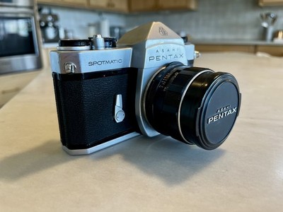 Asahi Pentax Spotmatic SP Film Camera w/ Super-Takumar 55mm f/2 Lens, Working
