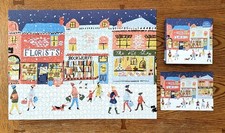 Galison Main Street Village 1000 Piece Jigsaw Puzzle COMPLETE Winter Louise C.