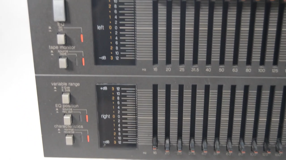 Technics SH-8065 Stereo Graphic Equalizer Black 33 Band Tested
