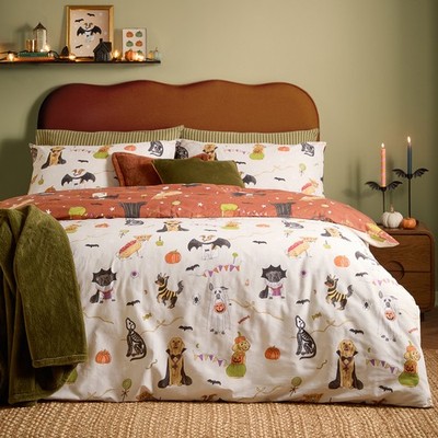 Furn Howl-O-Ween Wende Halloween Haustiere Bettbezug Set