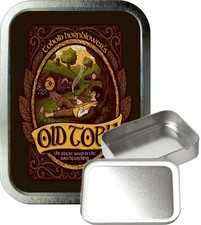 Brown Old Toby 2oz Silver  Tin, Airtight sealed Smoking Tin, Storage Tin