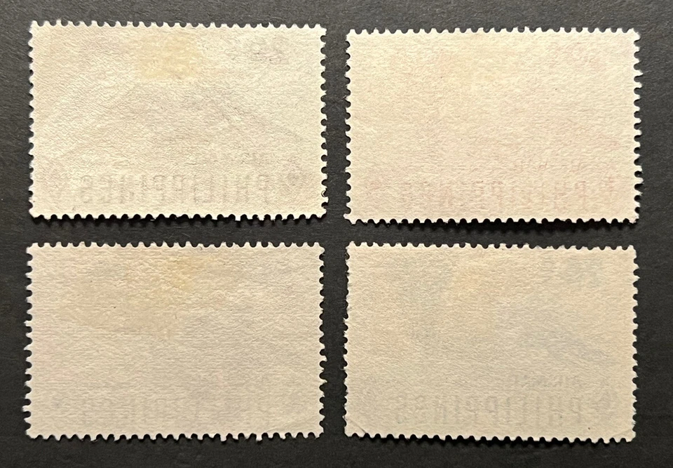 Sellos de viaje: estampillas de Filipinas Sc #C78-C81 Sg 781-784 1955 héroes de la Fuerza Aérea Foto 3 de 4