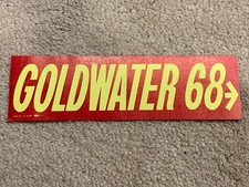 Vintage, ORIGINAL BARRY GOLDWATER for President 1968 Bumper Sticker-Unique RARE 