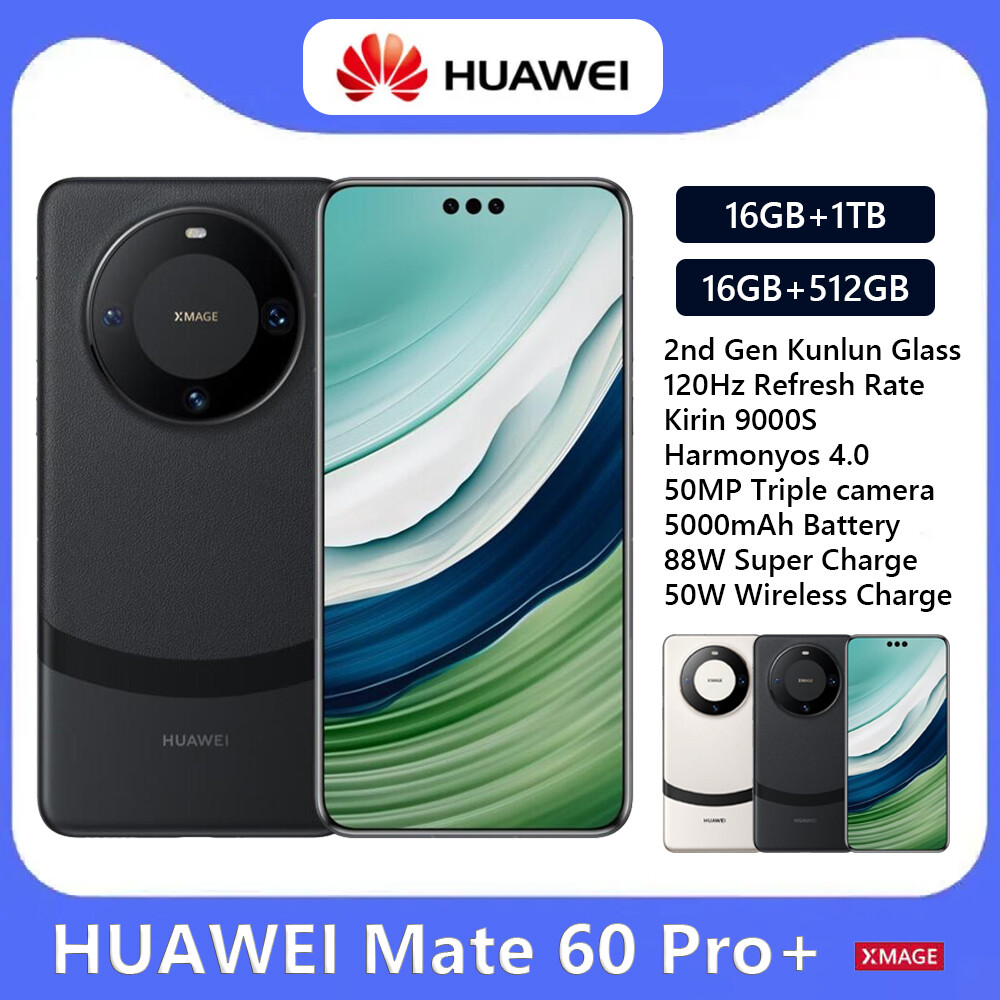 HUAWEI Mate 60 Pro HarmonyOS 4.0 Kirin 9000S Octa Core 120Hz 88W 50MP  12GB+512GB