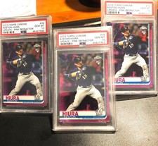 2019 Topps Chrome #38 Keston Hiura Update pink refrac  #38 MT  PSA.  All 3