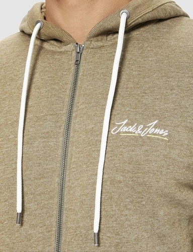 Jack & Jones Mens Zip Hooded Sweat Cardigan new with tags, Small, Martini Olive. - Picture 4 of 6