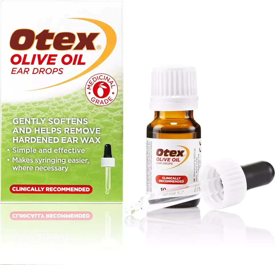Otex medical grade OLIVE OIL Ear Drops Removal of Ear Wax 10ml natural