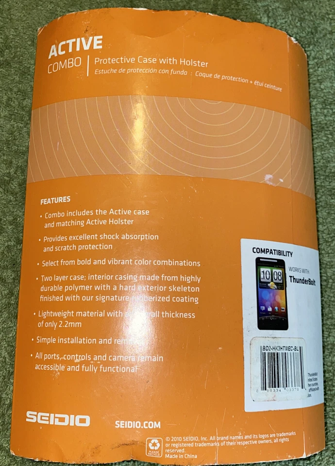 Funda y funda Seidio Active Combo funciona con Thunderbolt A6400 - AZUL Foto 2 de 4