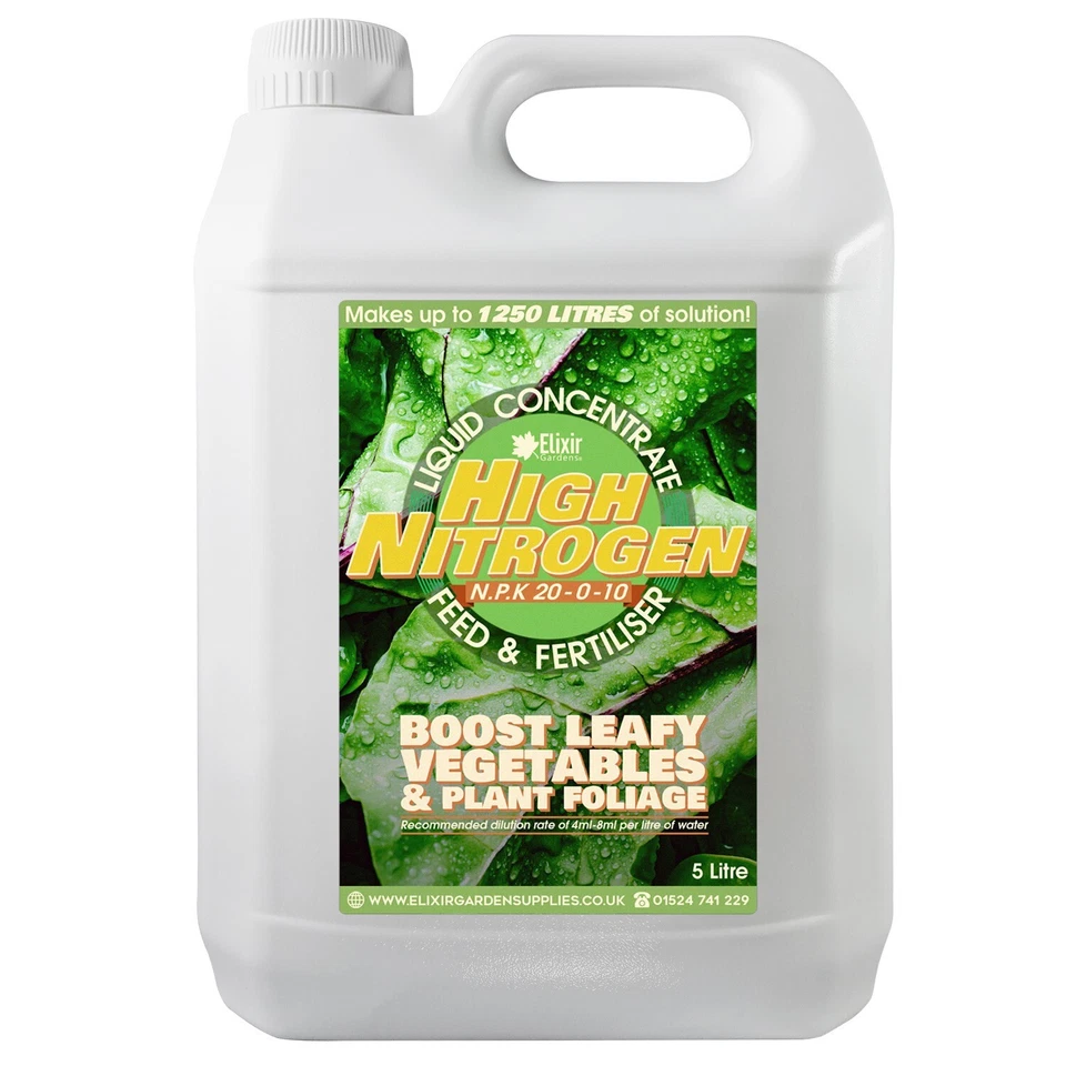 High Nitrogen Flower, Vegetable, Plant & Lawn Food/Fertiliser | 5 Litre Bottle
