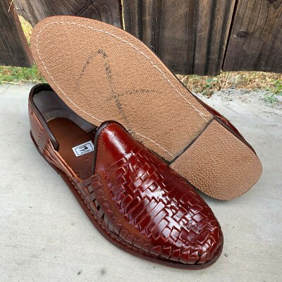 Men's Closed Toe Genuine Leather Mexican Huarache Sandals Mocasin - Closed Toe