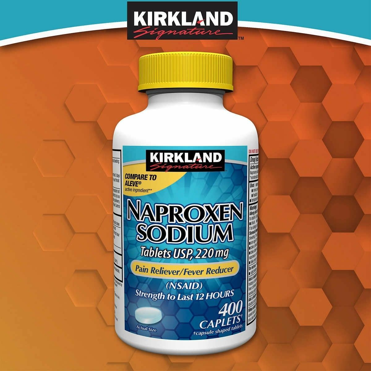 Kirkland Signature Naproxen Sodium 220 mg 400 Caplets NSAID
