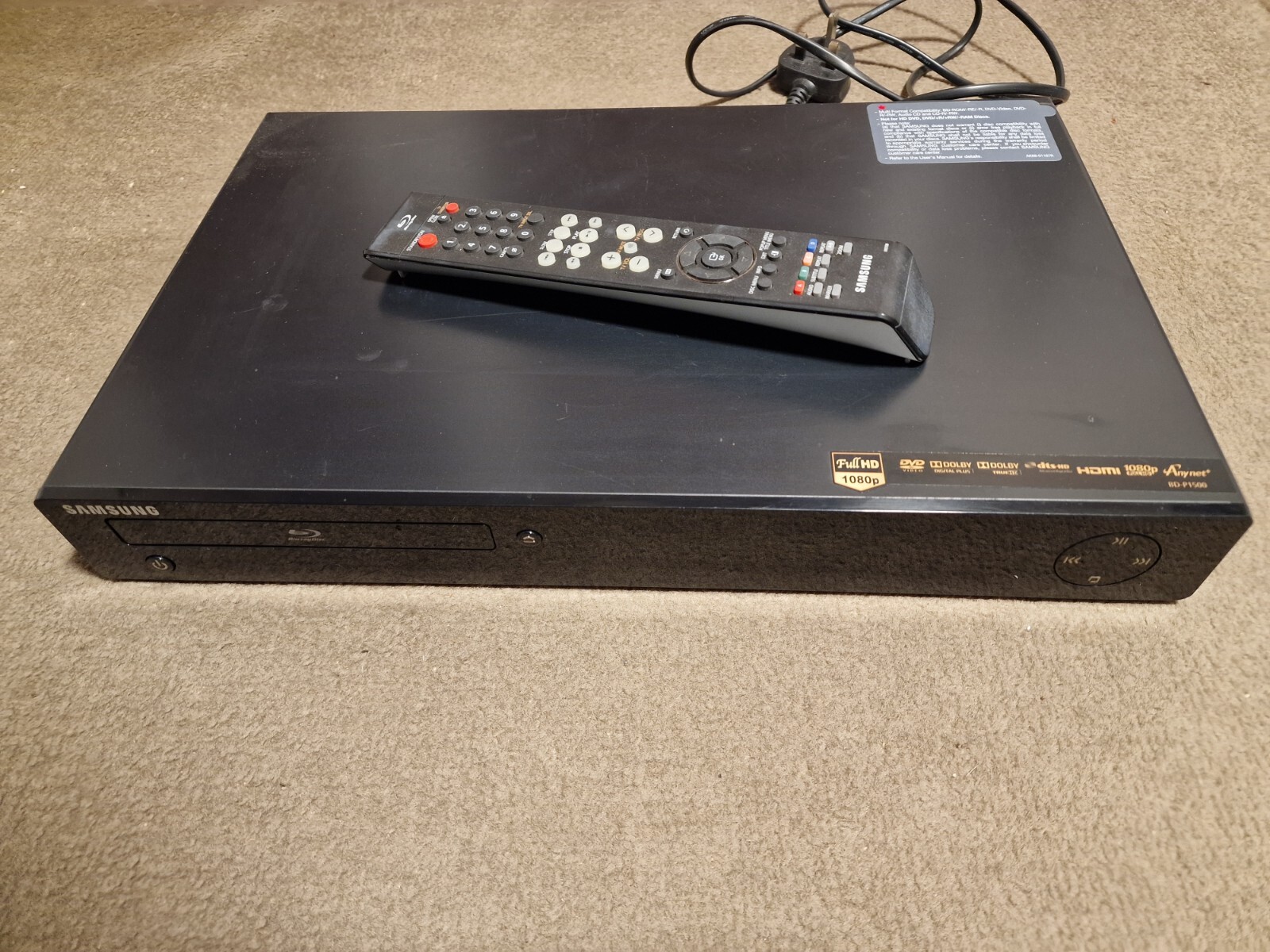 Samsung BDP1500 blu ray player HD 1080p eBay