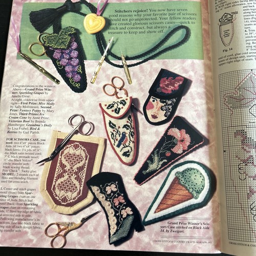 Revista artesanal punto de cruz y país patrones vintage años 80 y 90 punta de aguja - Imagen 11 de 12