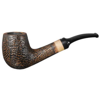 Vauen Pipe Duett 572 Sand / Mouthpiece Acrylic Black Saddle Normal Bite / 9 Mm