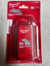  Milwaukee General Purpose Utility Blade 48-22-1950 w Blade Storage (50-Pack)