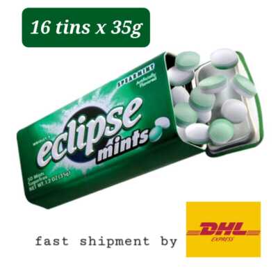 Eclipse Mints Breath Freshner Sweet Candy Spearmint Flavor  x16 tins -  DHL Exp