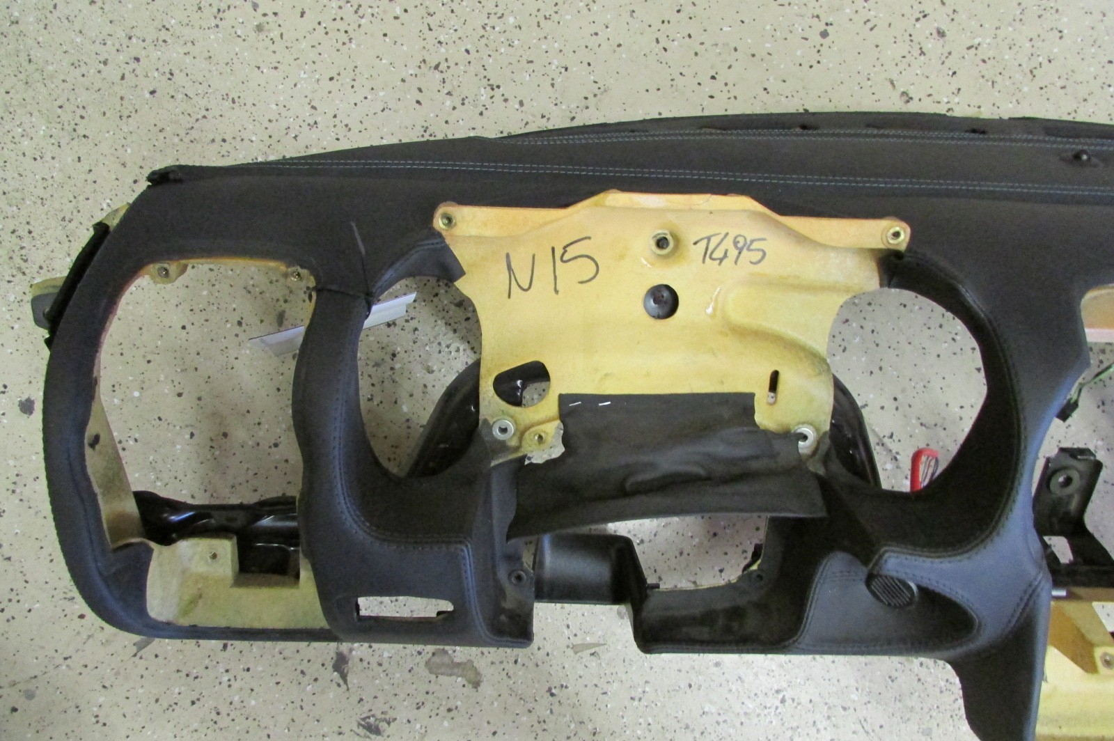 Ferrari F430, Dash Panel, Black/Blue Stitching, Scratches, P/N 67685000