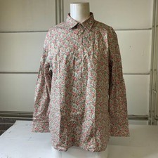 NICK GRAHAM Wild Flower Floral Dress Shirt Men's Size L Red