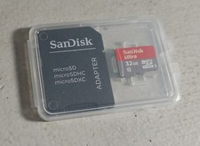 SanDisk Ultra Micro SDHC 32GB Memory Card  Adapter w/Plastic Case/Open Box