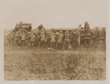 REPRINT OF ORIGINAL WWI PHOTO OF THE BIG GUNS ON WESTERN FRONT