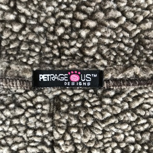 PetRageous Designs XL Brown Faux Fur Lined Dog Coat, 100% Polyester, with collar - Picture 3 of 5