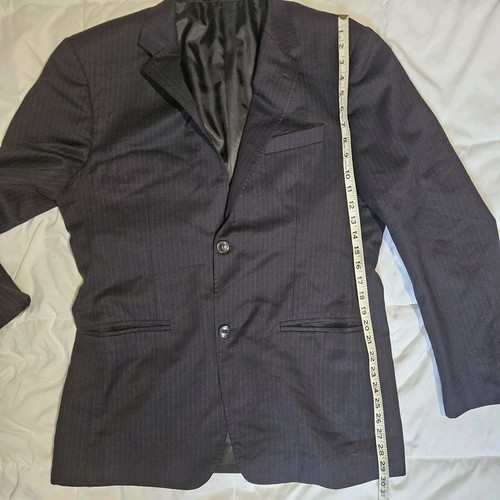 Emporio Armani Suit US 44 Blazer Coat US 36 Pants 100% Wool Super 180s Black - Picture 7 of 14