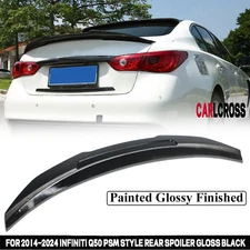 For 14-24 Infiniti Q50 PSM Style Highkick Duckbill glossy Trunk Spoiler