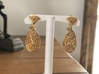 Vintage 18KYG Dangle Drop Clip Earrings 13.6 Grams — photo 7