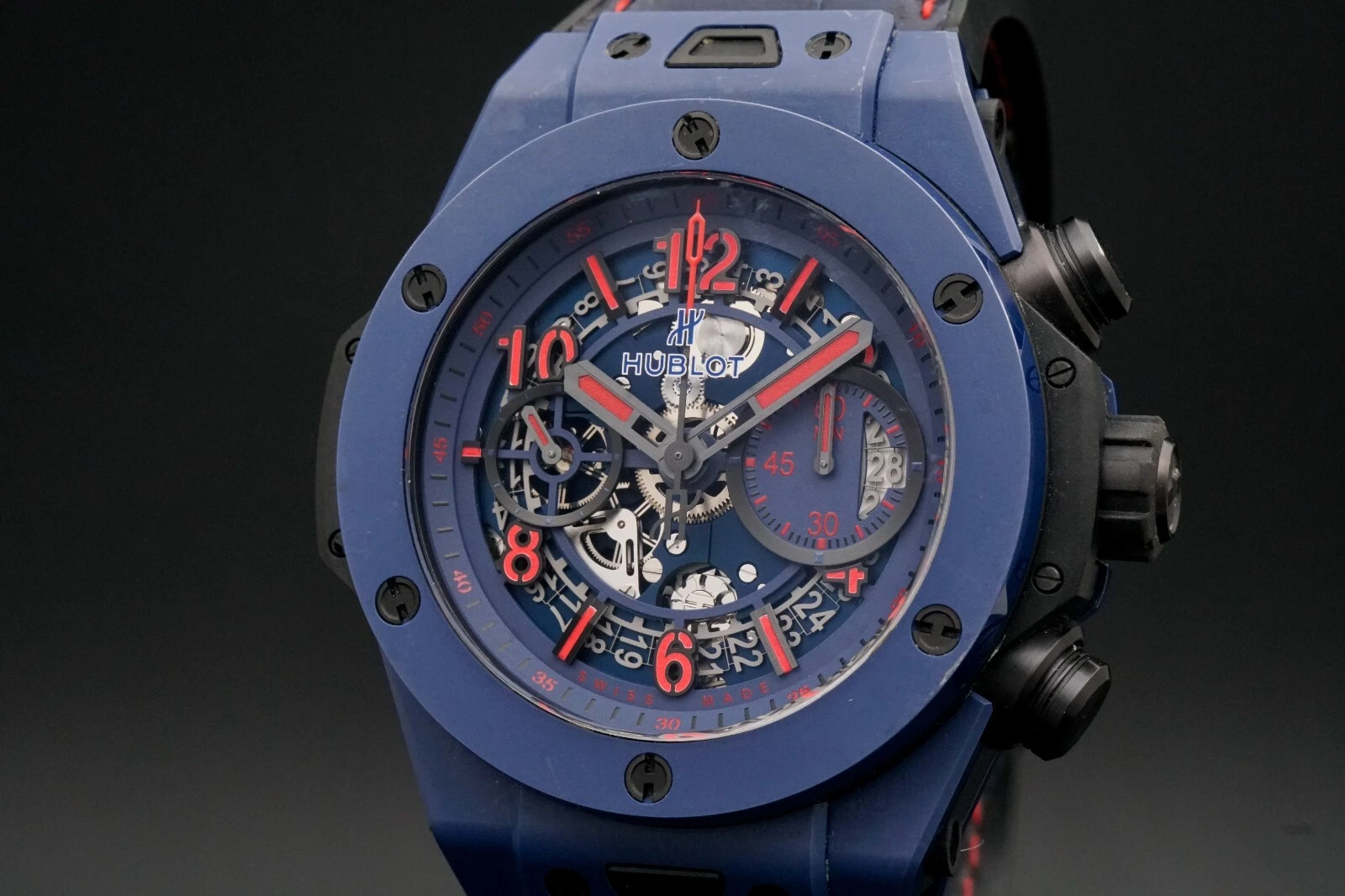 Hublot — Hublot Big Bang 45mm Ref. 411.EX.5113.LRSPO18 Blue Ceramic Men's Wristwatch
