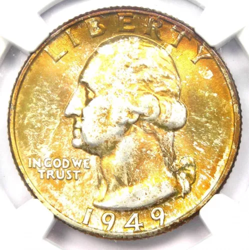 1949-D Washington Quarter 25C - Certified NGC MS68 - Rare in MS68 - $4,500 Value