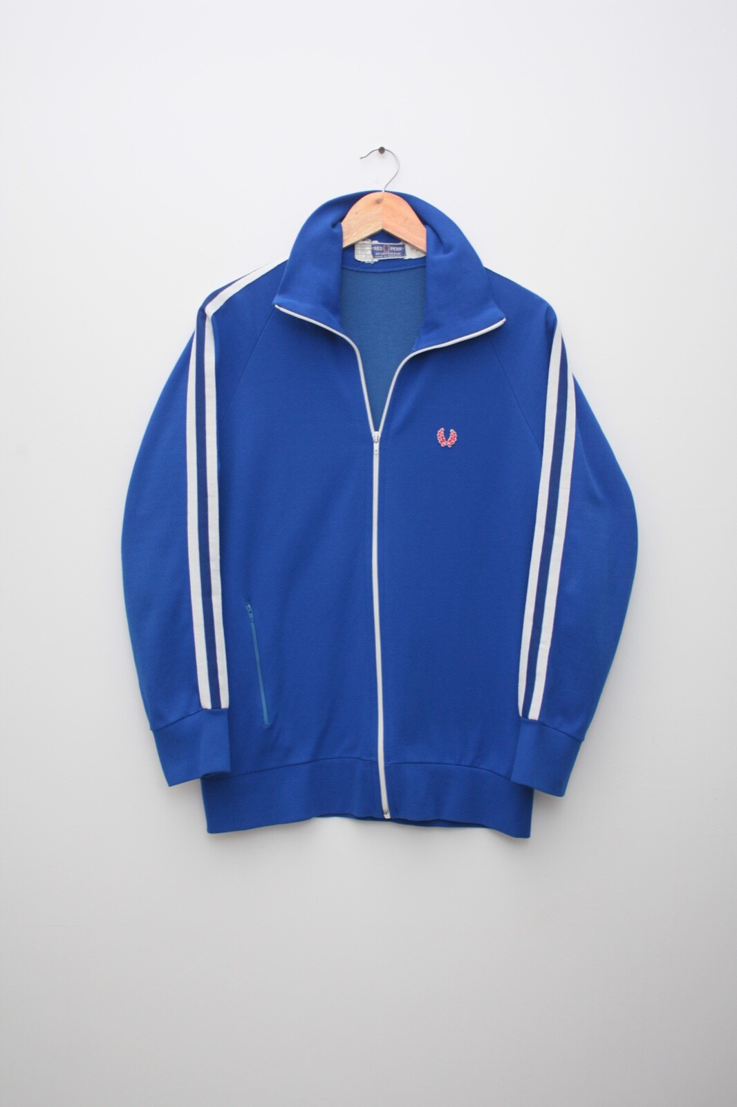 Fred Perry Blue Vintage Track Top Jacket Made In Denm… Gem