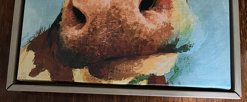 Colgantes de pared cara de vaca y cerdo animales de granja lona decoración del hogar vaca sonriente LEER - Imagen 3 de 5