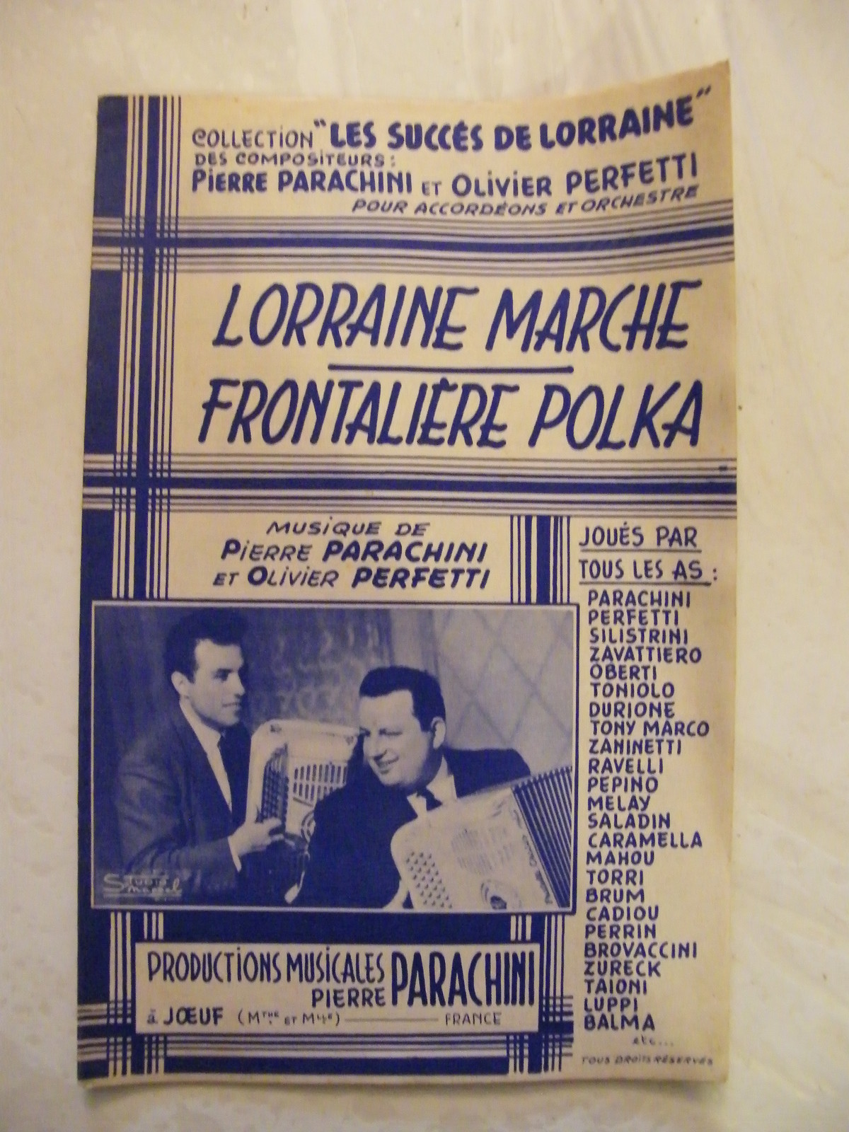 Partition Lorraine Border March Polka Pierre Parachini & Olivier Perfetti