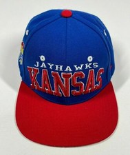 Kansas Jayhawks Zephyr Snapback Hat Blue Red NCAA Mascot Cap Adult One Size