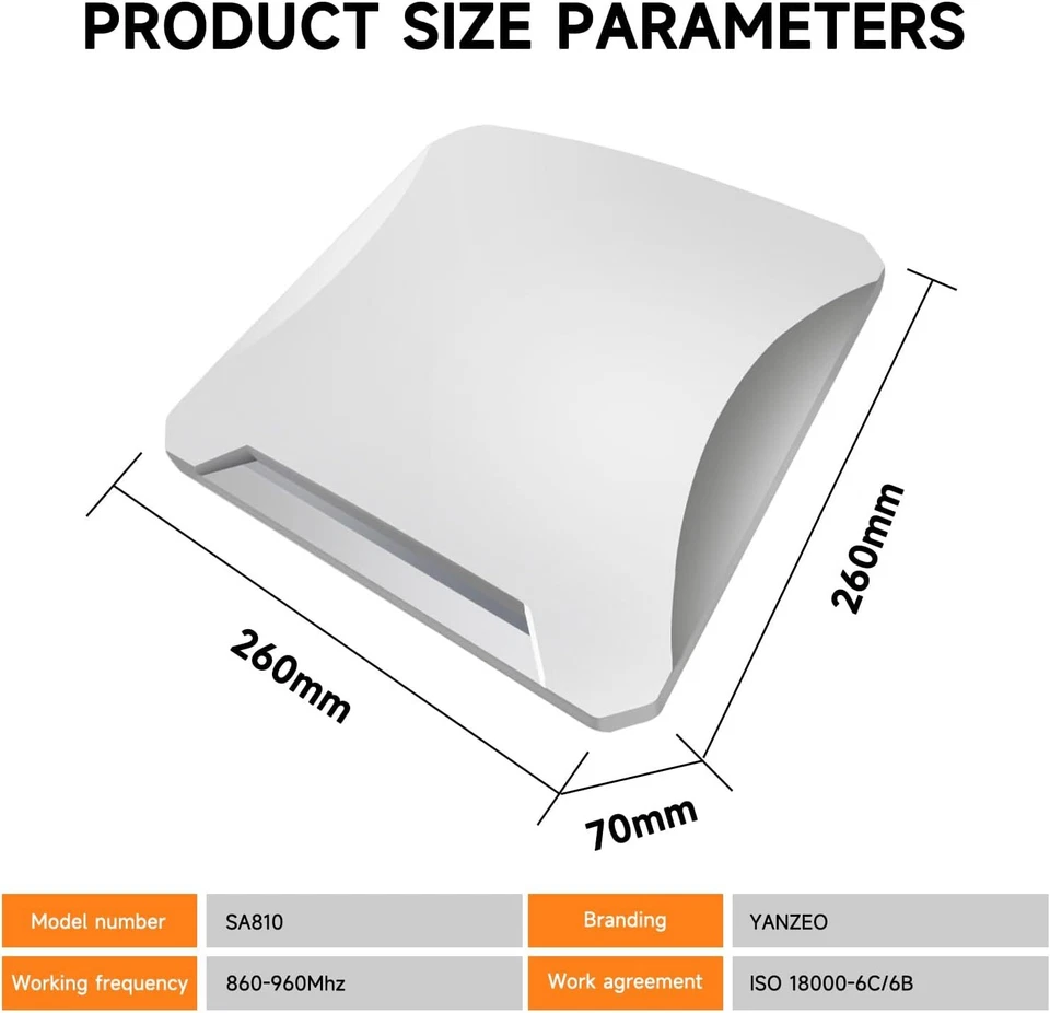 UHF RFID Reader Circular Polarize Antenna 25M Long Range RFID Integrated Reader - Image 2 of 4