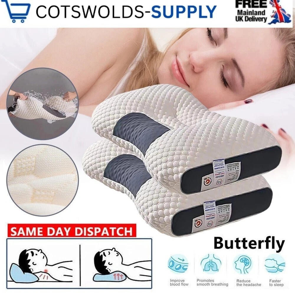 UK Bounce Back tief gefüllte Kissen Hals Nacken Schulter 1 kaufen 1 gratis erhalten