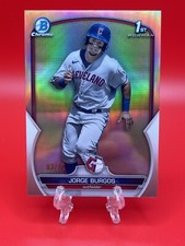 2023 Topps Bowman Jorge Burgos 1st Chrome Rose Gold Refractor 03/10 Guardians