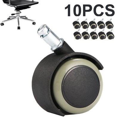 10Pcs Replacement Office Chair Caster Wheel Swivel Wood Floor Home Furniture US