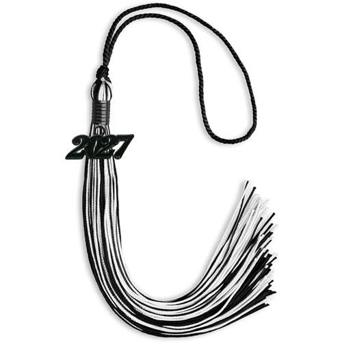 Endea Graduation Black/White Mixed Color Tassel With Black Date Drop - Bild 18 von 21