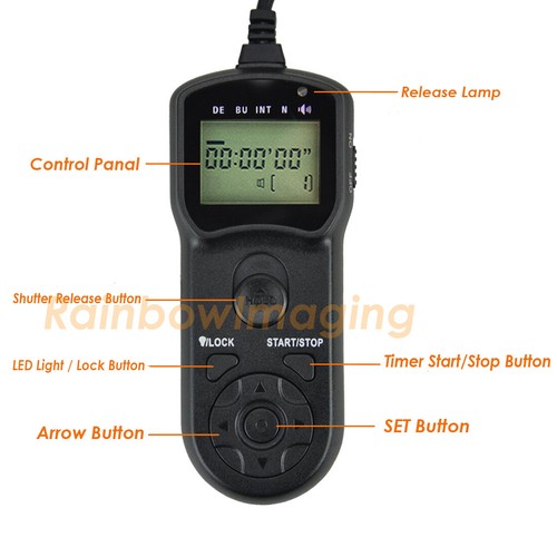 JJC LCD Timer Remote for Pentax K-3 II K-1 645Z K500 645D K-50 K5II K-5IIs K3 - Picture 6 of 7