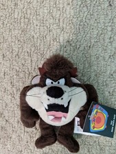 1999 Warner Bros Studio Looney Tunes Taz Mini Bean Bag Plush