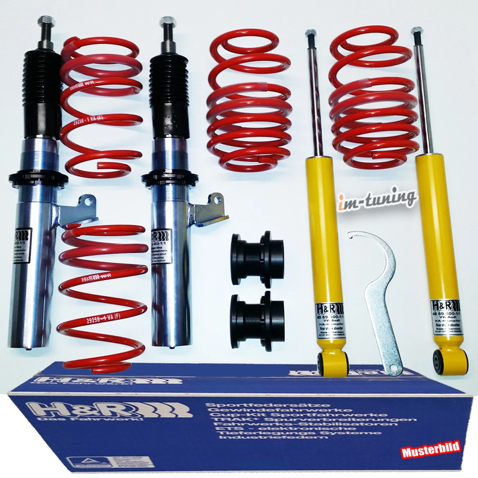 H&R Gewindefahrwerk Mono-Tube für VW Bus T5 u. T6 Transporter zylindrische Fdbk.