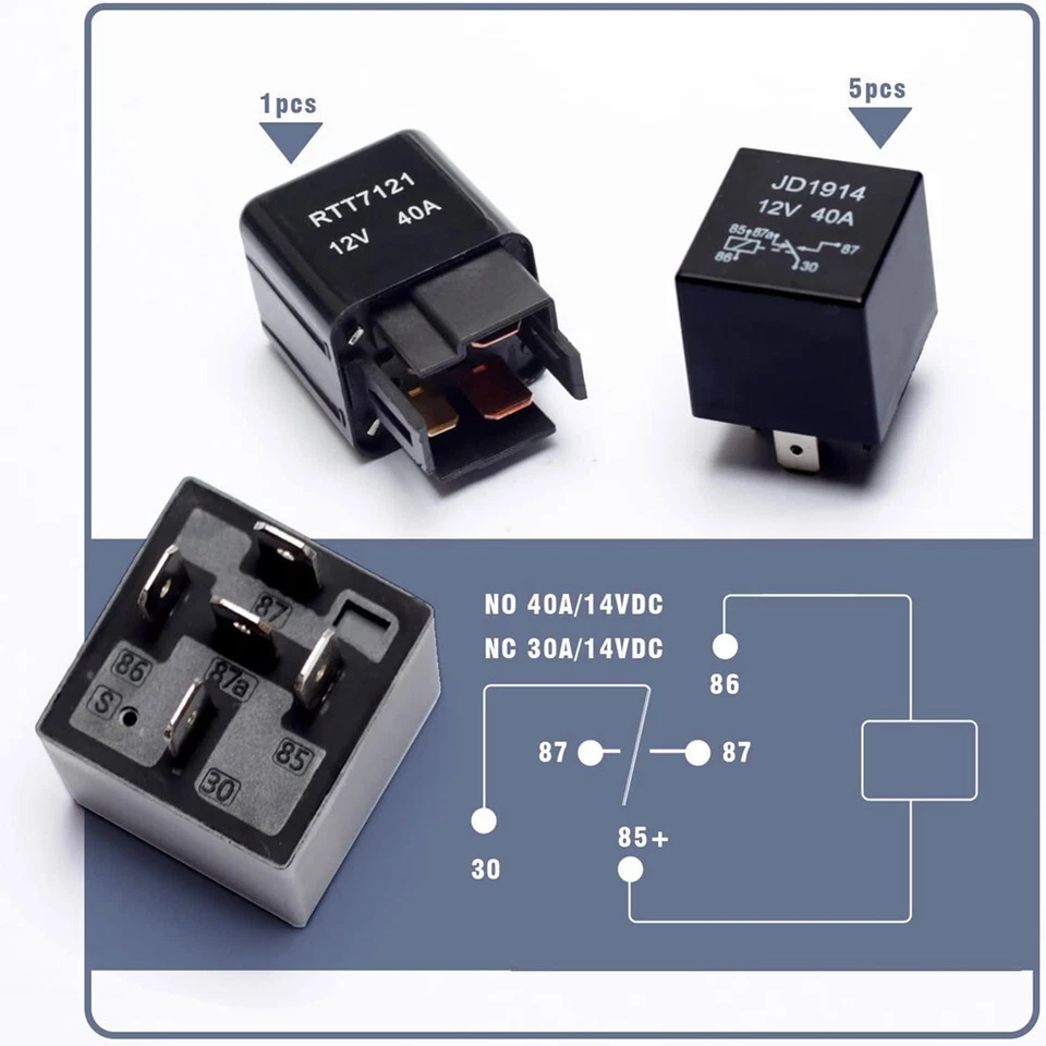 12V Blade Fuse Bosch Relay Box Block Kit Waterproof For Cars Trucks Marine Boat - Image 3 of 4