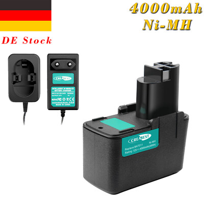 4,0AH 12V Ni-MH Akku / Ladegerät Für Bosch BAT011 BH1214L PSR120 GSR GBM 12VES-2