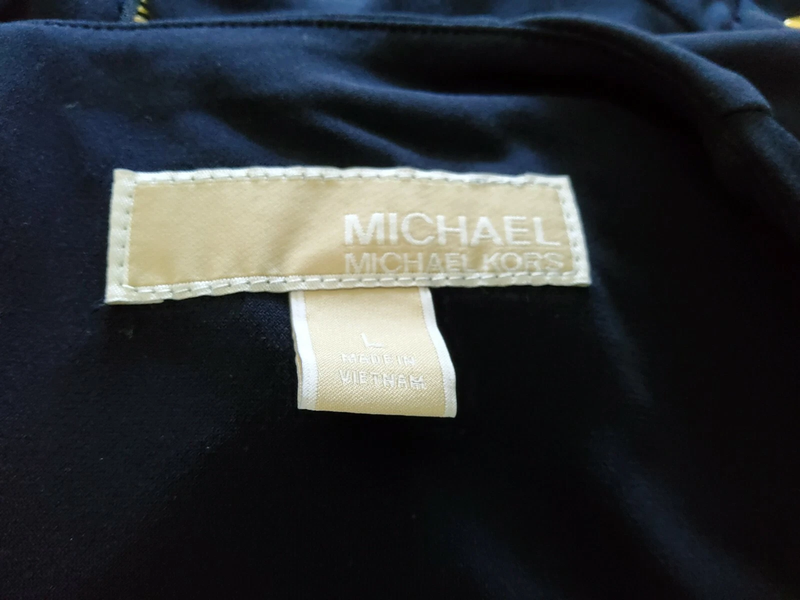 Abito donna Michael Kors senza maniche con borchie colore navy taglia L