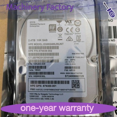 881457-B21 HPE 2.4TB 12G SAS 10K 2.5'' SFF 512e ENT DS HDD  881507-001