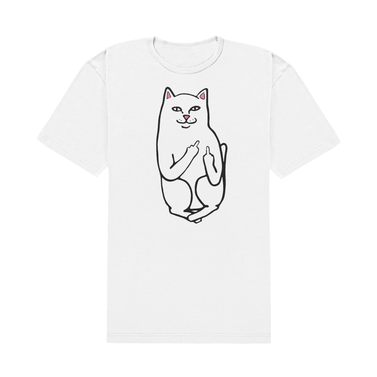 Cat giving finger t cheap shirt