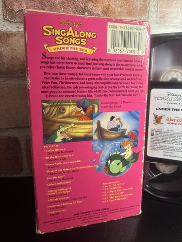 Disneys Sing Along Songs - The Little Mermaid: Under the Sea (VHS, 1990) - Picture 3 of 4